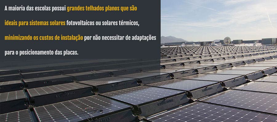 economia de energia solar em escola