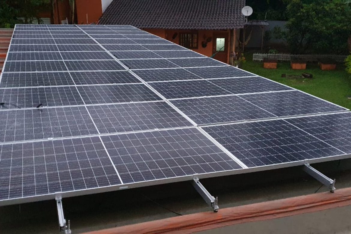 energia solar casa de campo